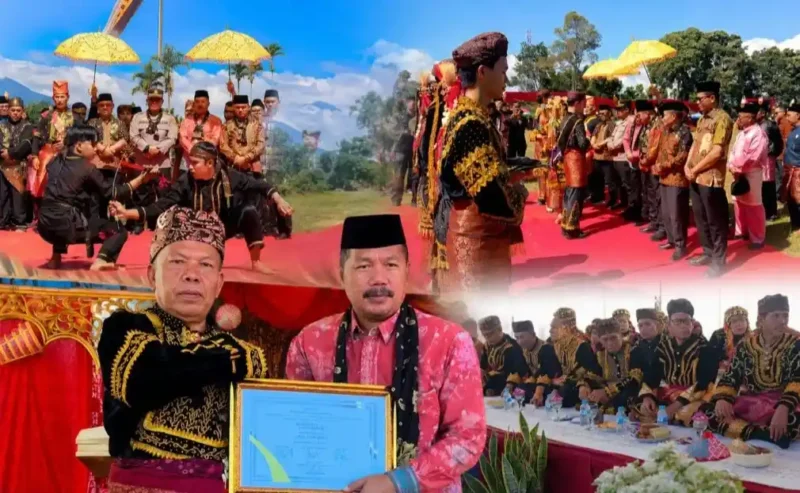 Bupati Kerinci Monadi saat Menghadiri Kenduro Sko Desa Sanggaran Agung.