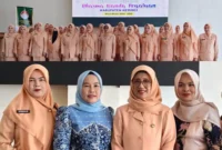 Kolase Pelantikan Ny. Harmalis Zainal Sebagai Ketua DWP Kerinci Periode 2024–2029.