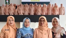 Kolase Pelantikan Ny. Harmalis Zainal Sebagai Ketua DWP Kerinci Periode 2024–2029.