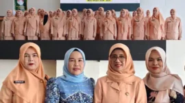 Kolase Pelantikan Ny. Harmalis Zainal Sebagai Ketua DWP Kerinci Periode 2024–2029.