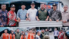Bupati Kerinci Monadi Serahkan Bantuan Korban Puting Beliung di Tutung Bungkuk.