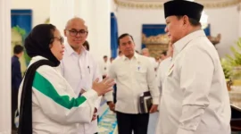 Nanik S. Deyang saat bersama Presiden RI Prabowo Subianto. (Dok. Fb. Metro TV)