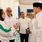 Nanik S. Deyang saat bersama Presiden RI Prabowo Subianto. (Dok. Fb. Metro TV)