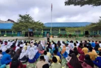 Kapolsek Sungai Penuh AKP Eko Munkoid Berikan Motivasi kepada Peserta MATAMUDA MTsN 1 Kota Sungai Penuh.