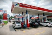 Ilsutrasi Suasana di SPBU.