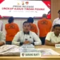 Kasat Reskrim Polres Kerinci, AKP Very Prasetyawan saat Perss Release Tiga Pelaku Perampokan Emas Rp75 Juta.