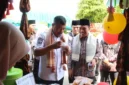 Bupati Kerinci Monadi, bersama Kakankemenag Kerinci Pahrizal saat Kegiatan Harlah ke-89, Pensi dan Expo IX MTsN 6 Kerinci.