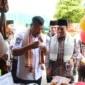 Bupati Kerinci Monadi, bersama Kakankemenag Kerinci Pahrizal saat Kegiatan Harlah ke-89, Pensi dan Expo IX MTsN 6 Kerinci.
