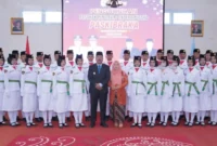 30 Anggota Paskibraka Kerinci 2026 foto Bersama Bupati Kerinci Monadi.