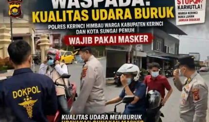 Polres Kerinci Sebar 700 Masker Gratis