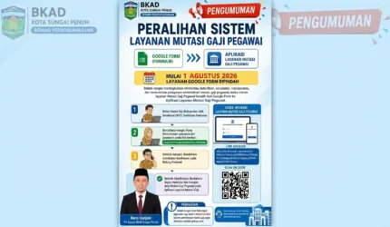 Aplikasi Mutasi Gaji Pegawai Terbaru
