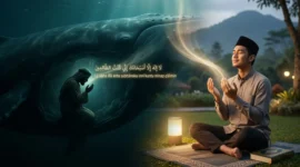 Ilustrasi Sedang Berdoa. Gemini