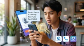 Cara Cek Nama Kontak Kita di HP Orang Lain. Ilustrasi AI