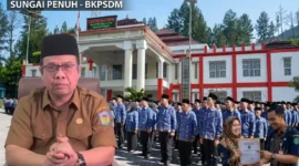 Kolase Foto - Kepala BKPSDM Kota Sungai Penuh Affan dan Ilustrasi ASN.