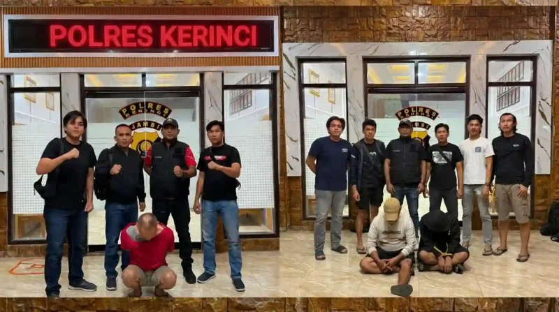 Staresnarkoba Polres Kerinci saat Meringkus Tersangka.