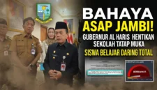 Kolase foto – Gubernur Jambi Al Haris Hentikan Sekolah Tatap Muka, Siswa Belajar Daring.