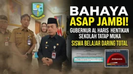 Kolase foto – Gubernur Jambi Al Haris Hentikan Sekolah Tatap Muka, Siswa Belajar Daring.