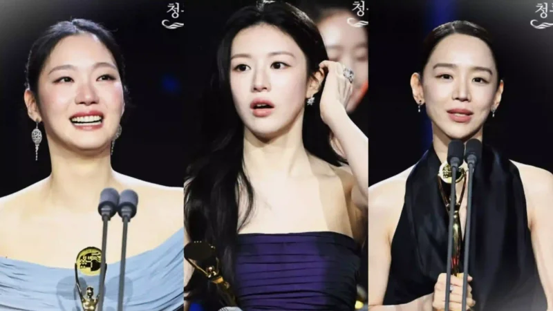Kim Go Eun, Go Youn Jung, dan Shin Hye Sun. (Instagram @bluedragonawards)