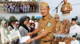 Wakil Bupati Kerinci Menyalurkan Beasiswa BAZNAS.