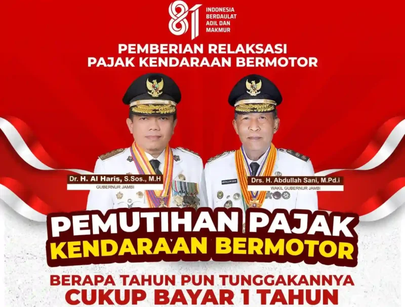 Pemutihan Pajak Kendaraan Jambi 2026. ist