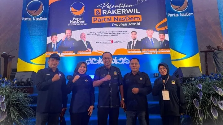 DPD NasDem Kabupaten Kerinci Menghadiri Pelantikan DPW NasDem Provinsi Jambi.