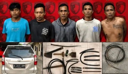 Pencuri Kabel Telkom Asal Sumbar Ditangkap Polisi