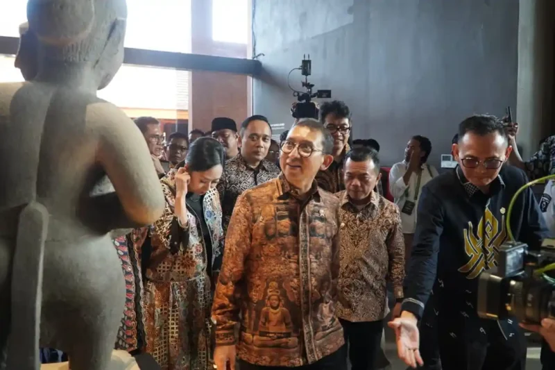 Menteri Kebudayaan Fadli Zon saat Meresmikan Museum Sriwijaya Dharmakirti