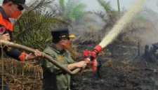Gubernur Jambi Al Haris saat turun Langsung Padamkan Karhutla di Muaro Jambi.