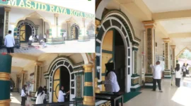 Kolase - Kemenag Kota Sungai Penuh menyukseskan Gerakan Bersih Masjid (Geber Mas).
