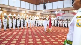 Pengukuhan Anggota Paskibraka Provinsi Jambi 2026. (Foto: Diskominfo Provinsi Jambi)