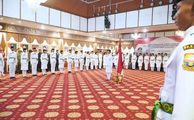 Pengukuhan Anggota Paskibraka Provinsi Jambi 2026. (Foto: Diskominfo Provinsi Jambi)