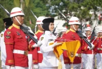 Raisha Nienda Pembawa Baki HUT ke-81 RI di Jambi.