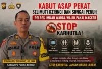 Kolase - Polres Kerinci Imbau Pakai Masker dan Cegah Karhutla.
