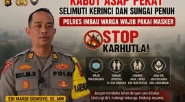 Kolase - Polres Kerinci Imbau Pakai Masker dan Cegah Karhutla.