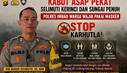 Polres Kerinci Imbau Pakai Masker dan Cegah Karhutla