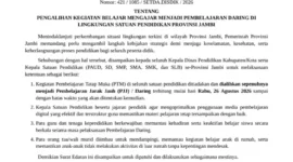 Surat Edaran Belajar Daring Gubernur Jambi Hoaks. ist
