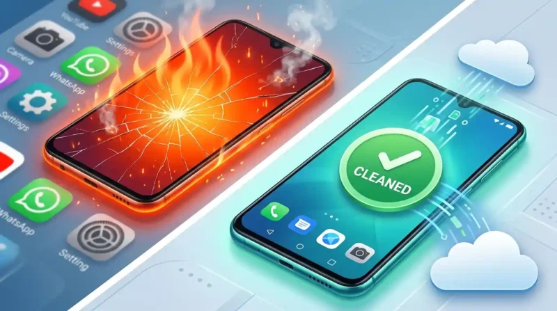 Ilustrasi - Cara Mengatasi HP Android Lemot dan Cepat Panas. (Foto: AI)