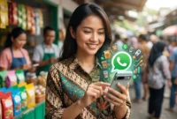 Ilustrasi - Cara Pasang Iklan di Status WhatsApp untuk UMKM. (Foto: AI)