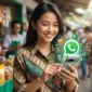 Ilustrasi - Cara Pasang Iklan di Status WhatsApp untuk UMKM. (Foto: AI)