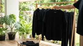 Ilustrasi - Cara Bikin Baju Hitam Tetap Pekat dan Tidak Cepat Kusam. (Foto: AI)