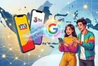 Ilustrasi - Cara Pakai Google Gemini AI Plus Pengguna IM3 dan Tri. (Foto: AI)
