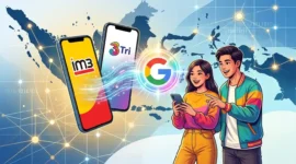 Ilustrasi - Cara Pakai Google Gemini AI Plus Pengguna IM3 dan Tri. (Foto: AI)