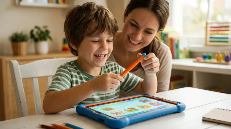 Ilustrasi - Anak Bermain Tablet. (Foto: AI)