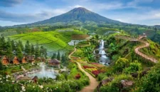 Ilustrasi - Wisata Murah di Kaki Gunung Slamet. (Foto: AI)