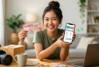 Ilustrasi - Cara Mudah Cari Uang dari HP. (Foto: AI)