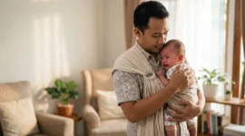 Ilustrasi - Cara Menenangkan Bayi Menangis. (Foto: AI)