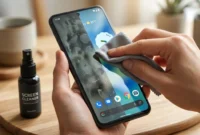Ilustrasi - Layar HP Berminyak. (Foto: AI)