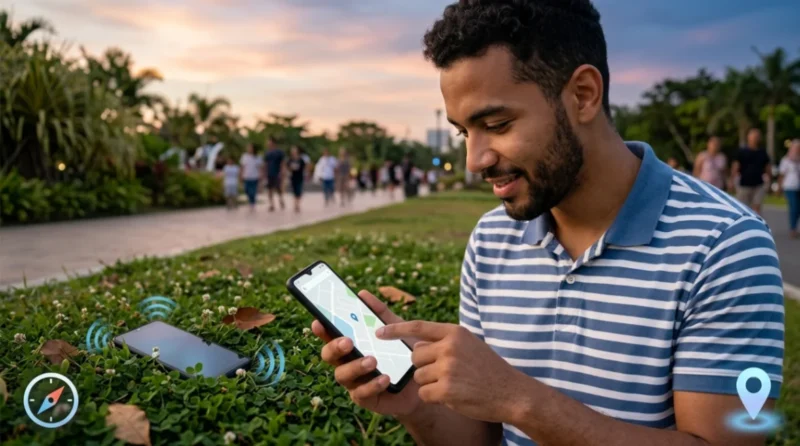 Ilustrasi - Cara Lacak HP Android Hilang Menggunakan Google Find Hub. (Foto?: AI)