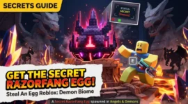 Ilustrasi - Cara Mendapatkan RazorFang Egg Steal An Egg Roblox. (Foto: AI)