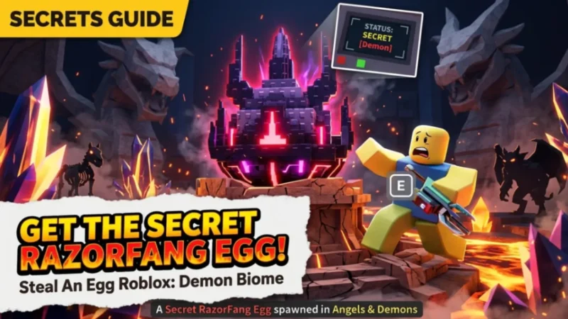 Ilustrasi - Cara Mendapatkan RazorFang Egg Steal An Egg Roblox. (Foto: AI)